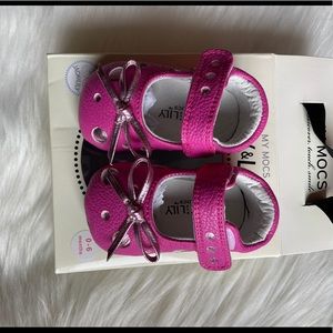 Jack and Lily My Mocs  infant pink shoes